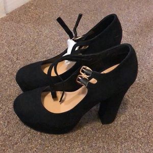 Black Bamboo Heels